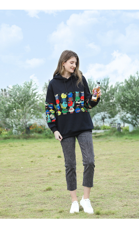 Felpe con cappuccio pullover stampate da donna